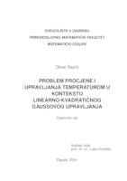 prikaz prve stranice dokumenta Problem procjene i upravljanja temperaturom u kontekstu linearno-kvadratičnog gausovskog problema upravljanja