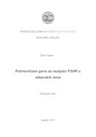 prikaz prve stranice dokumenta Polimorfizam gena za receptor FSHR u albanskih žena