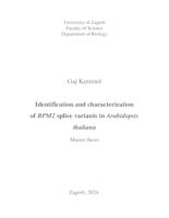 prikaz prve stranice dokumenta Identification and characterization of BPM2 splice variants in Arabidopsis thaliana