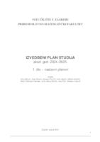 prikaz prve stranice dokumenta Izvedbeni plan studija, akad. godina 2024./2025. : 1. dio - nastavni planovi