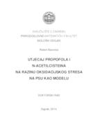 prikaz prve stranice dokumenta Utjecaj propofola i N-acetilcisteina na razinu oksidacijskog stresa na psu kao modelu