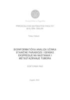 prikaz prve stranice dokumenta BIOINFORMATIČKA ANALIZA UČINKA STANIČNE PARABIOZE I GENSKE EKSPRESIJE NA NASTANAK I METASTAZIRANJE TUMORA