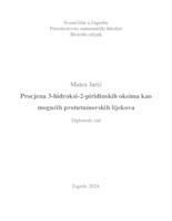 prikaz prve stranice dokumenta Procjena 3-hidroksi-2-piridinskih oksima kao mogućih protutumorskih lijekova