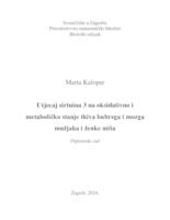 prikaz prve stranice dokumenta Utjecaj sirtuina 3 na oksidativno i metaboličko stanje tkiva bubrega i mozga mužjaka i ženke miša
