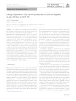 prikaz prve stranice dokumenta Energy dependence of ϕ meson production at forward rapidity in pp collisions at the LHC