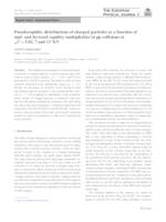 prikaz prve stranice dokumenta Pseudorapidity distributions of charged particles as a function of mid- and forward rapidity multiplicities in pp collisions at √s = 5.02, 7 and 13 TeV