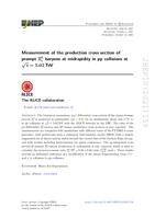 prikaz prve stranice dokumenta Measurement of the production cross section of prompt Ξ0 c baryons at midrapidity in pp collisions at √s = 5.02 TeV