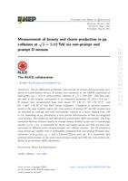 prikaz prve stranice dokumenta Measurement of beauty and charm production in pp collisions at √s = 5.02 TeV via non-prompt and prompt D mesons