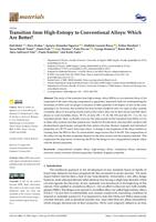 prikaz prve stranice dokumenta Transition from High-Entropy to Conventional Alloys: Which Are Better?