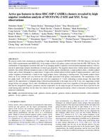 prikaz prve stranice dokumenta Active gas features in three HSC-SSP CAMIRA clusters revealed by high angular resolution analysis of MUSTANG-2 SZE and XXL X-ray observations