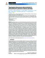 prikaz prve stranice dokumenta Topological phenomena demonstrated in photorefractive photonic lattices [Invited]