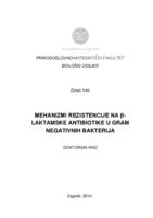 prikaz prve stranice dokumenta Mehanizmi rezistencije na β-laktamske antibiotike u gram negativnih bakterija
