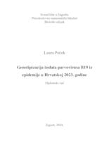 prikaz prve stranice dokumenta Genotipizacija izolata parvovirusa B19 iz epidemije u Hrvatskoj 2023. godine