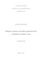 prikaz prve stranice dokumenta Mutanti cvjetače: genetička regulacija boje i fraktalne strukture cvata