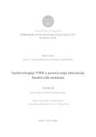 prikaz prve stranice dokumenta Spektroskopija NMR u proučavanju interakcija bioaktivnih molekula