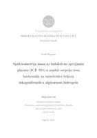 prikaz prve stranice dokumenta Spektrometrija masa uz induktivno spregnutu plazmu (ICP-MS) u analizi sorpcije iona lantanoida na nanočestice željeza inkapsuliranih u alginatnom hidrogelu