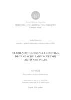 prikaz prve stranice dokumenta Stabilnost lijekova i kinetika degradacije farmaceutski aktivnih tvari