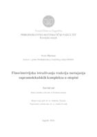 prikaz prve stranice dokumenta Fluorimetrijska istraživanja reakcija nastajanja supramolekulskih kompleksa u otopini