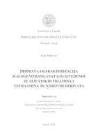 prikaz prve stranice dokumenta Priprava i karakterizacija halogenomanganata(II) izvedenih iz alifatskih triamina i tetraamina te njihovih derivata