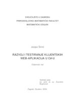 prikaz prve stranice dokumenta Razvoj i testiranje klijentskih web-aplikacija u C#-u