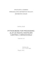 prikaz prve stranice dokumenta Python Mode for Processing: alat za razvoj digitalnih vještina u obrazovanju