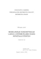 prikaz prve stranice dokumenta Modeliranje koncentracije lijeka u krvnim žilama kojeg ispuštaju stentovi