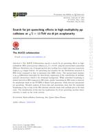 prikaz prve stranice dokumenta Search for jet quenching effects in high-multiplicity pp collisions at √s = 13 TeV via di-jet acoplanarity