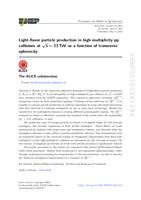 prikaz prve stranice dokumenta Light-flavor particle production in high-multiplicity pp collisions at √s=13 TeV as a function of transverse spherocity