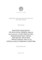 prikaz prve stranice dokumenta RASPROSTRANJENOST  VELIKOUHOGA ŠIŠMIŠA (Myotis  bechsteinii) U KONTINENTALNOJ  BIOGEOGRAFSKOJ REGIJI  REPUBLIKE HRVATSKE  - INDIKATORSKA VRSTA ZA  UPRAVLJANJE ŠUMSKIM STANIŠTIMA