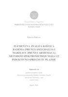 prikaz prve stranice dokumenta Elementna analiza koštica badema (Prunus amygdalus) i marelice (Prunus armeniaca) metodom spektrometrije masa uz induktivno spregnutu plazmu