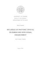 prikaz prve stranice dokumenta Influence of photonic crystal on Raman and SERS signal enhancement