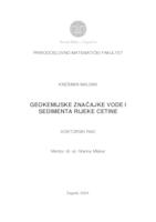 prikaz prve stranice dokumenta GEOKEMIJSKE ZNAČAJKE VODE I SEDIMENTA RIJEKE CETINE