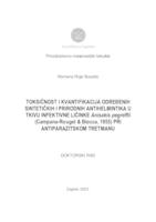 prikaz prve stranice dokumenta TOKSIČNOST I KVANTIFIKACIJA ODREĐENIH SINTETIČKIH I PRIRODNIH ANTIHELMINTIKA U TKIVU INFEKTIVNE LIČINKE Anisakis pegreffii (Campana-Rouget & Biocca, 1955) PRI ANTIPARAZITSKOM TRETMANU