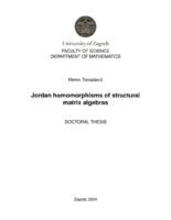 prikaz prve stranice dokumenta Jordan homomorphisms of structural matrix algebras