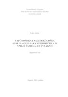 prikaz prve stranice dokumenta TAFONOMSKA I PALEOEKOLOŠKA ANALIZA OSTATAKA VELIKIH PTICA IZ ŠPILJA ŠANDALJA II I VLAKNO