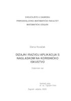 prikaz prve stranice dokumenta Dizajn i razvoj aplikacija s naglaskom na korisničko iskustvo