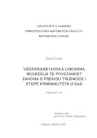 prikaz prve stranice dokumenta Višeparametarska linearna regresija te povezanost zakona o prekidu trudnoće i stope kriminaliteta u SAD