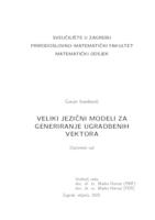 prikaz prve stranice dokumenta Veliki jezični modeli za generiranje ugradbenih vektora