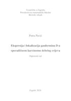 prikaz prve stranice dokumenta Ekspresija i lokalizacija gasdermina D u sporadičnom karcinomu debelog crijeva