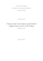 prikaz prve stranice dokumenta Utjecaj vuka (Canis lupus) na prisutnost čaglja (Canis aureus) u Hrvatskoj