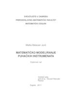 prikaz prve stranice dokumenta Matematičko modeliranje puhačkih instrumenata
