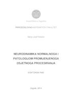 prikaz prve stranice dokumenta Neurodinamika normalnoga i patologijom promijenjenoga osjetnoga procesiranja
