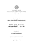 prikaz prve stranice dokumenta Biokemijska podloga nepodnošenja laktoze