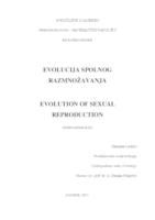 prikaz prve stranice dokumenta Evolucija spolnog razmnožavanja