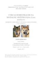prikaz prve stranice dokumenta Utjecaj domestikacije na socijalne vještine pasa (Canis familiaris)
