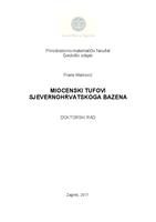 prikaz prve stranice dokumenta Miocenski tufovi Sjevernohrvatskog bazena
