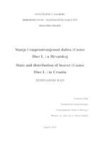 prikaz prve stranice dokumenta Stanje i rasprostranjenost dabra (Castor fiber L.) u Hrvatskoj