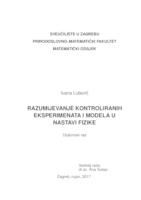 prikaz prve stranice dokumenta Razumijevanje kontroliranih eksperimenata i modela u nastavi fizike