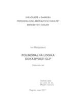 prikaz prve stranice dokumenta Polimodalna logika dokazivosti GLP