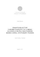 prikaz prve stranice dokumenta Enantioselektivna kromatografija β-aminoalkohola na polisaharidnim kiralnim nepokretnim fazama